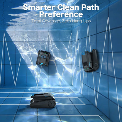 Robotic Pool Vacuum Cleaner CP20 Cordless Wall-Climbing for Above-Ground Pools and In-Ground Pools