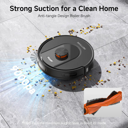 Robot Vacuum and Mop Combo Cleaner 9000Pa,85 Days Self-Emptying & Recharging Station with 3D Home Mapping for Debris/Stain/Hair/Pet, L1 PRO
