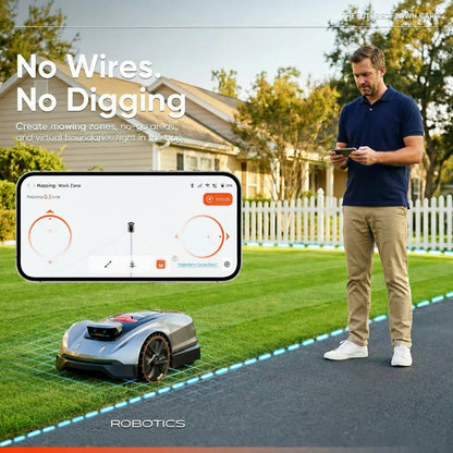 X3 plus Wireless AI Robot Lawn Mower | 0.3 Acre