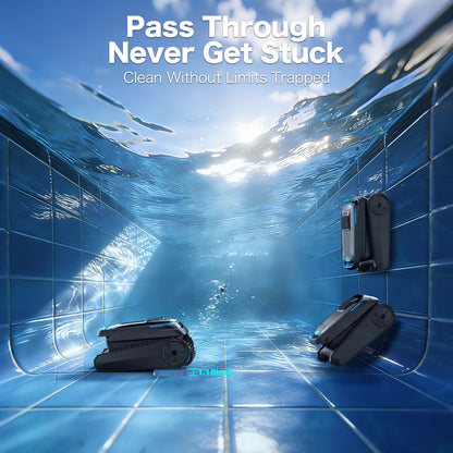 Robotic Pool Vacuum Cleaner CP20 Cordless Wall-Climbing for Above-Ground Pools and In-Ground Pools