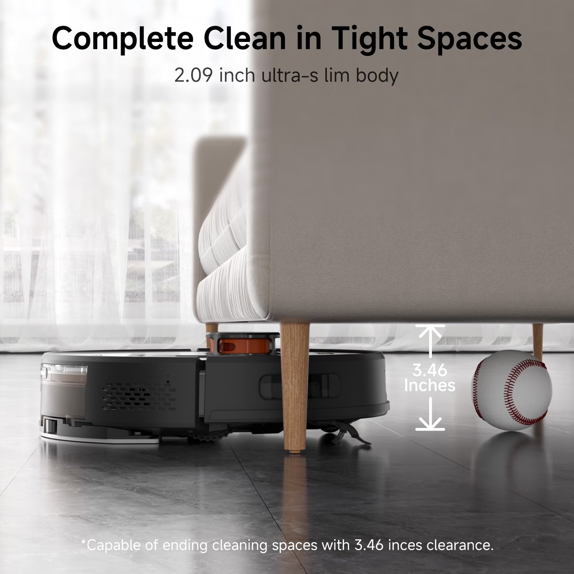 Robot Vacuum and Mop Combo Cleaner 9000Pa,85 Days Self-Emptying & Recharging Station with 3D Home Mapping for Debris/Stain/Hair/Pet, L1 PRO
