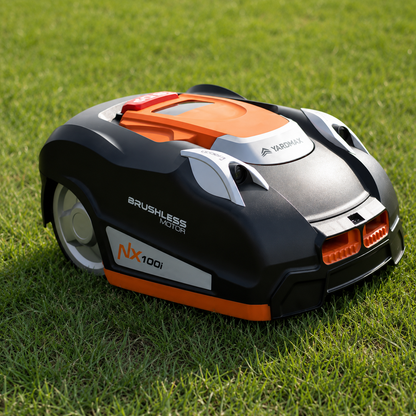 Robotic Lawnmower, Nx100I 28-Volt, Auto Charging, Self-Propelled Side Discharge Machine