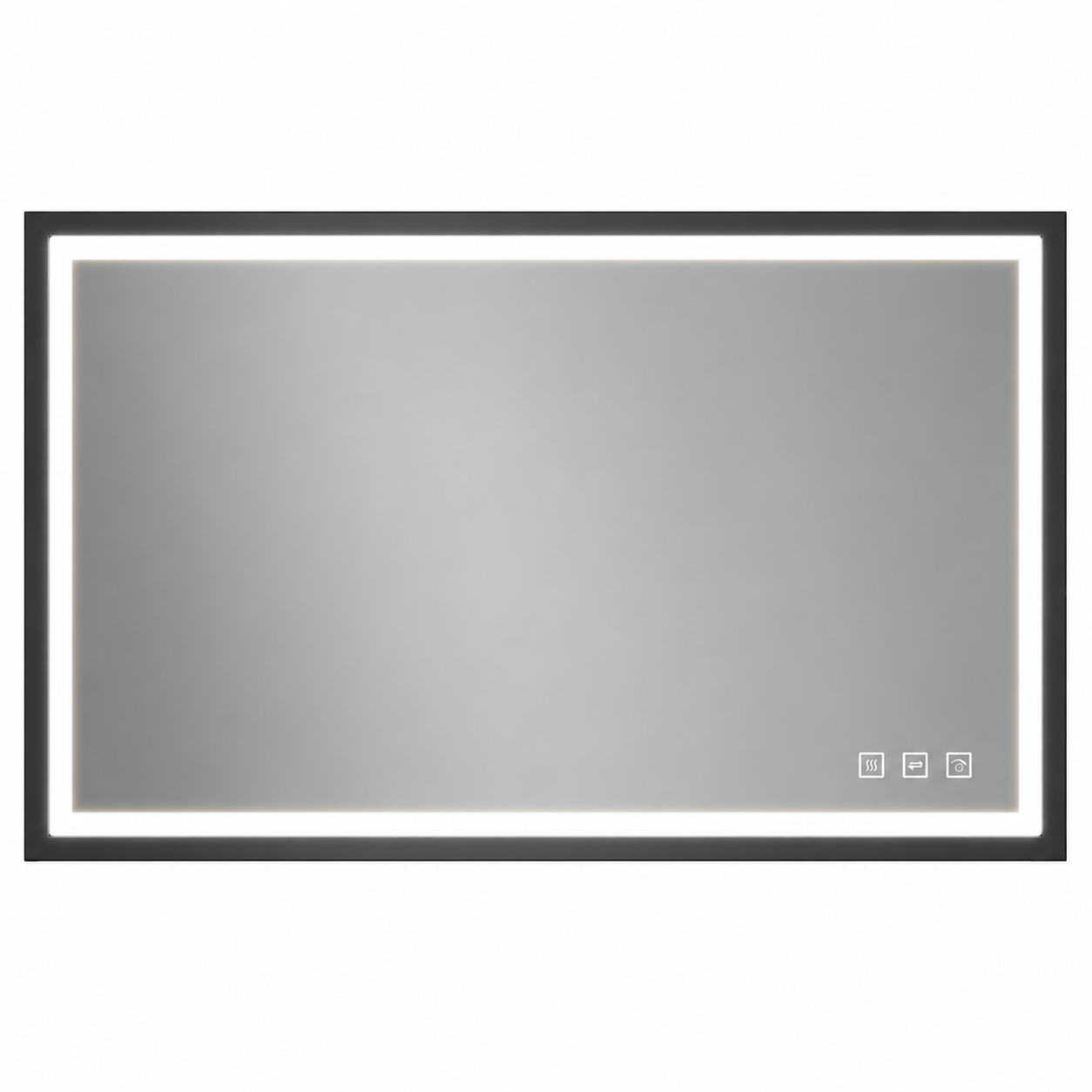 60 In. W X 36 In. H Rectangular Frameless LED Light Anti-Fog Wall Bathroom Vanity Mirror Front Light Super Bright
