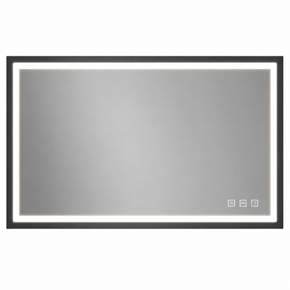 60 In. W X 36 In. H Rectangular Frameless LED Light Anti-Fog Wall Bathroom Vanity Mirror Front Light Super Bright