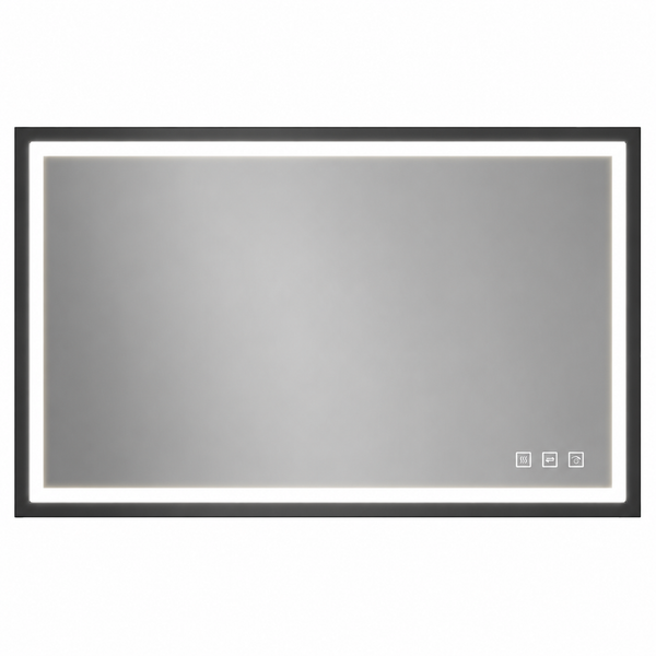 60 In. W X 36 In. H Rectangular Frameless LED Light Anti-Fog Wall Bathroom Vanity Mirror Front Light Super Bright