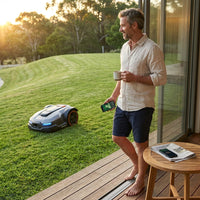 Robotic Lawn Mower Built to Conquer Hills, All-Wheel Drive, 3D Vision, RTK Mapping, 70% Slope Climbing — Lifestyle