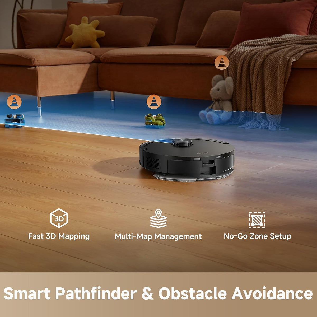 Dreame D20 Air plus Robot Vacuum and Mop, 20,000Pa Powerful Suction