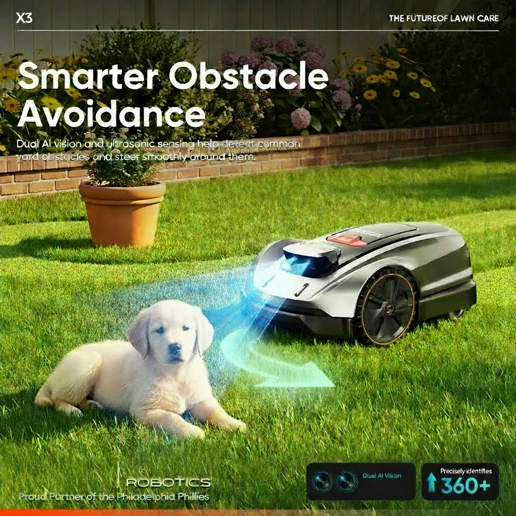 X3 plus Wireless AI Robot Lawn Mower | 0.3 Acre
