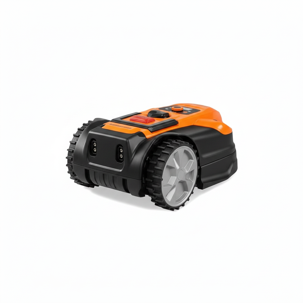 VBRM701YAMIDR Perimeter Wire Free Robot Lawn Mower Cuts 1/6 Acre Optical Navigation,Obstacle Avoidance Auto-Charging Station, No Go Function, Wifi & Bluetooth Connection APP Control