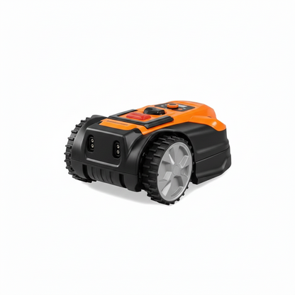 VBRM701YAMIDR Perimeter Wire Free Robot Lawn Mower Cuts 1/6 Acre Optical Navigation,Obstacle Avoidance Auto-Charging Station, No Go Function, Wifi & Bluetooth Connection APP Control